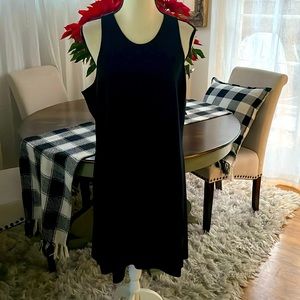 Mossimo Black Sleeveless Stretchy Dress w/Ruffle at Hem, Big Zipper in Back, XXL